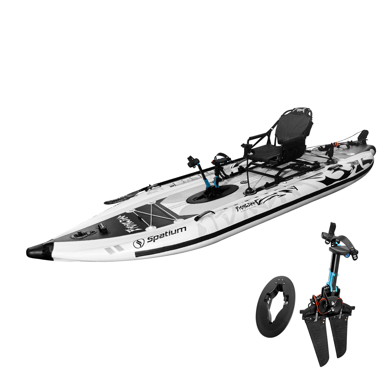 Spatium 11.5ft Flipper Pedal D - огляд і ціна Fishing Kayak Seat